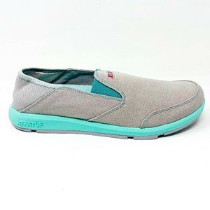 XtraTuf Yellowtail Grey Seafoam Slip Resistant Womens Canvas Slip On Shoes